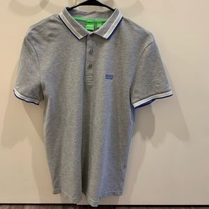 Hugo boss polo - reg fit, gray, size s